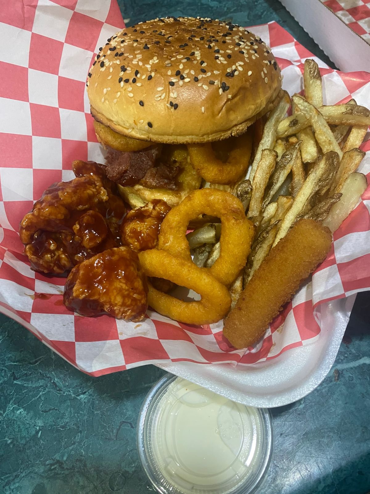 Hamburguesa mix tocino