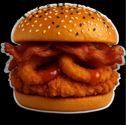 hamburguesa Pollo con tocino