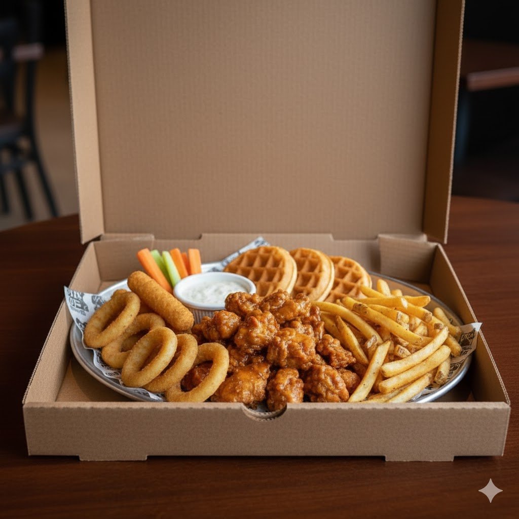 Charola para 3 personas solo Boneless 