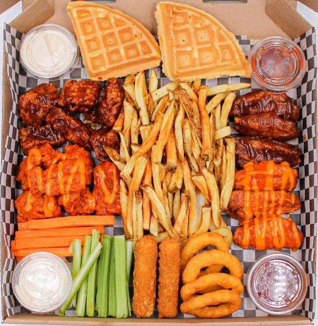 Charola para 2 Alitas y boneless 